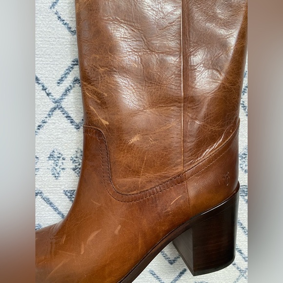 FRYE Boots Cognac Size 9.5 - Picture 6 of 12